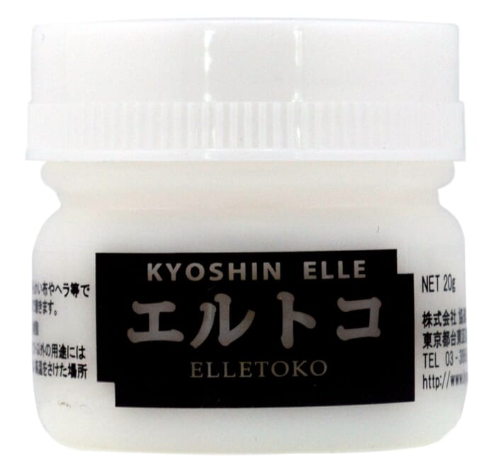 Kyoshin Elle 20g ElleToko Leather Finishing Agent Toko Style Leathercraft Burnishing Gum, to Smooth & Burnish the Flesh Side of Leather 